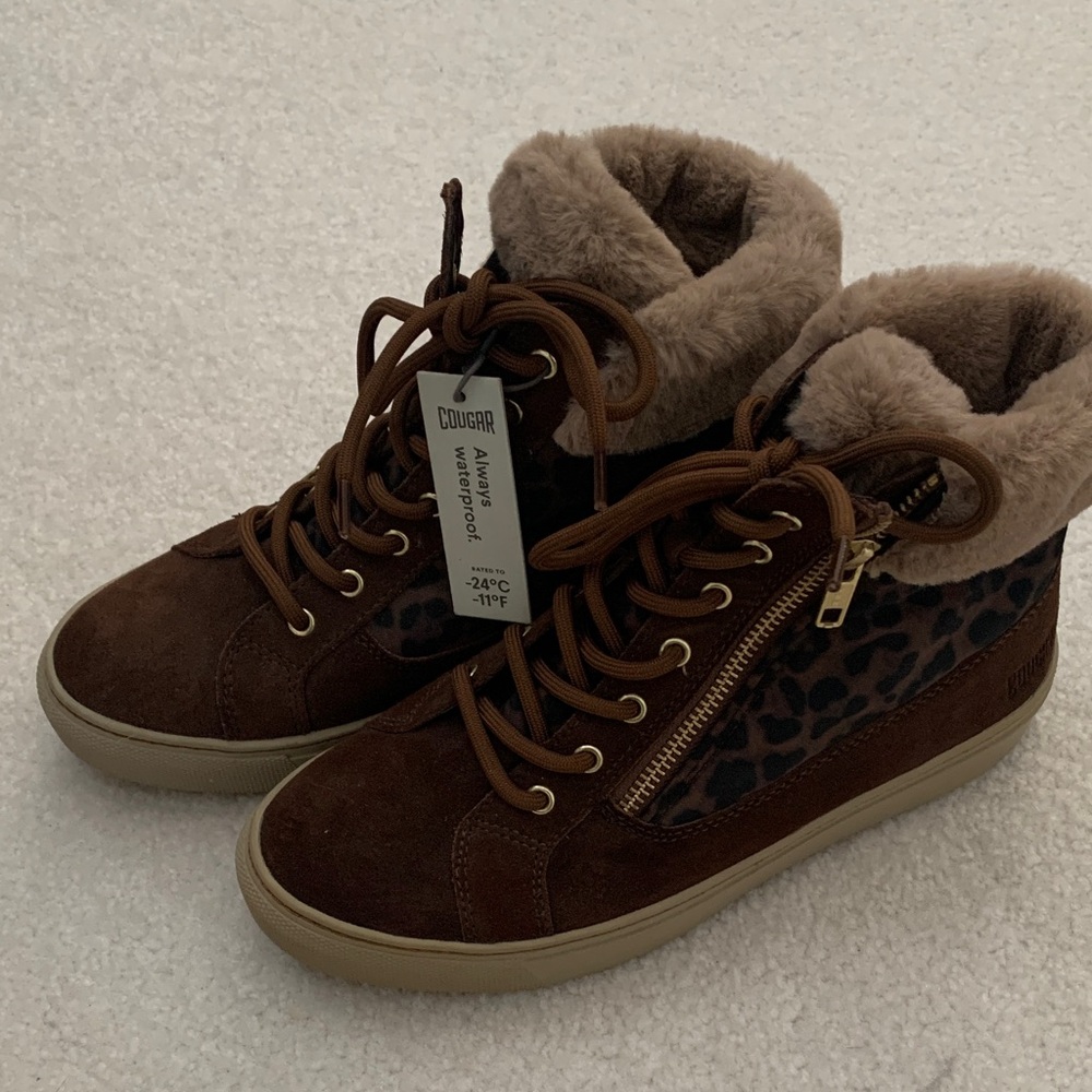 Cougar Women's Dublin Brown Leopard Winter Boots US women 7